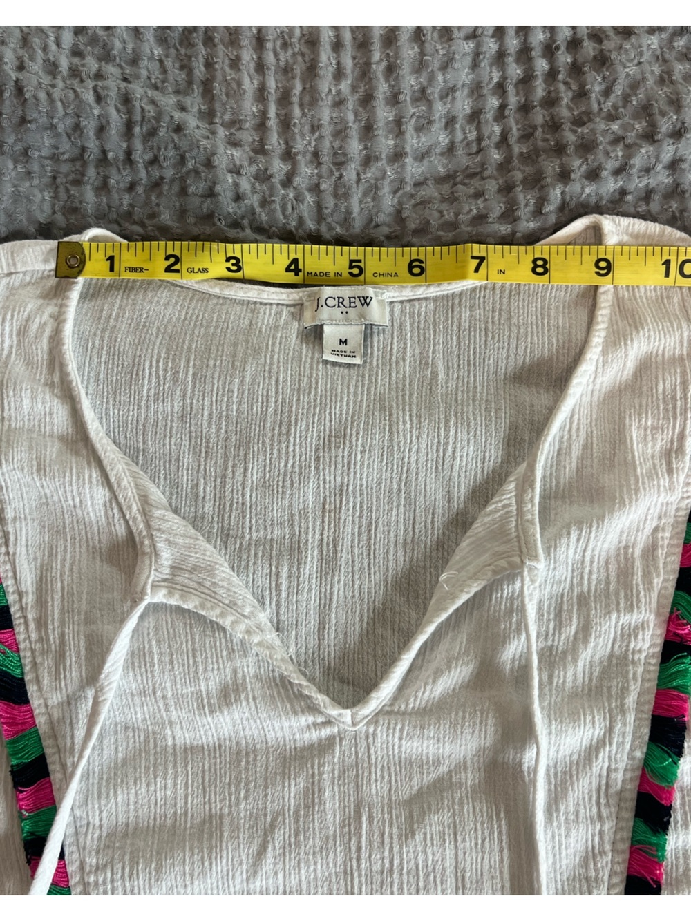 Summer J. Crew Women’s White Fringe Swim Suit Cover Up - Picture 8 of 9